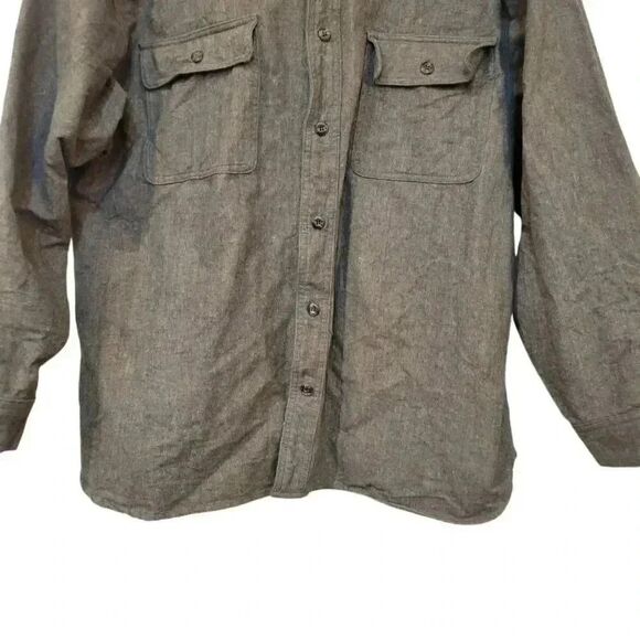 Field & Stream Men's Forest Green Cotton/Rayon Heavy Flannel Button Down Shirt o - Picture 3 of 10